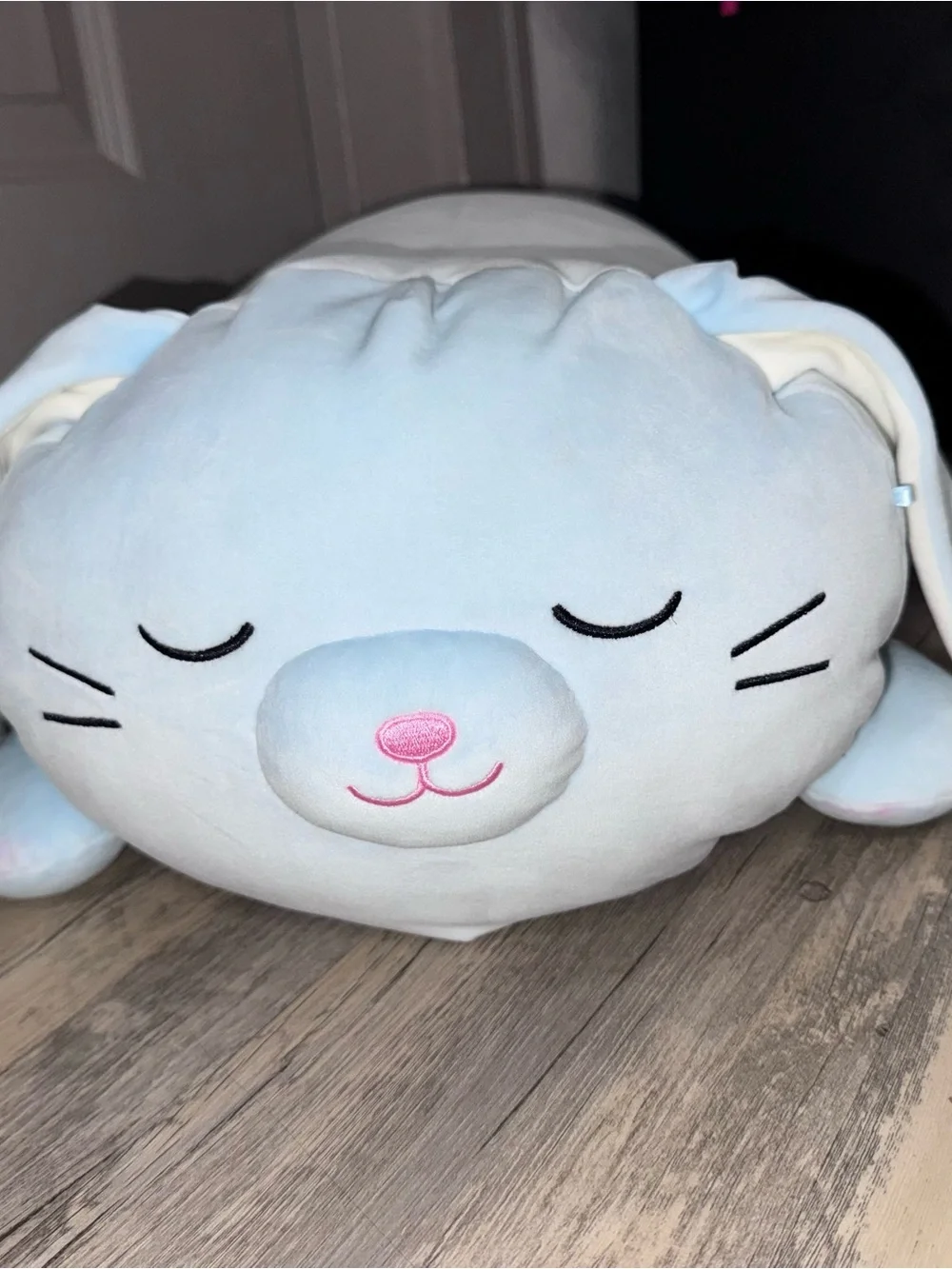 Squishmallows Light Blue Bunny Body Pillow Plush